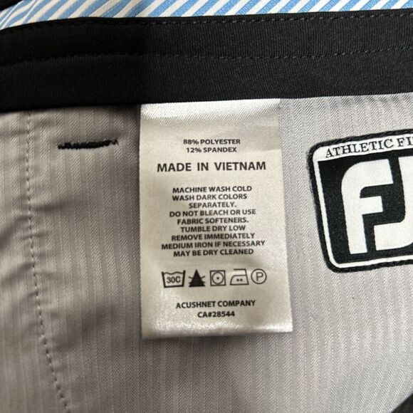 Footjoy Golf Pants 5-Pocket Style Black Color Straight Leg Size 35 x 32 - Picture 9 of 9